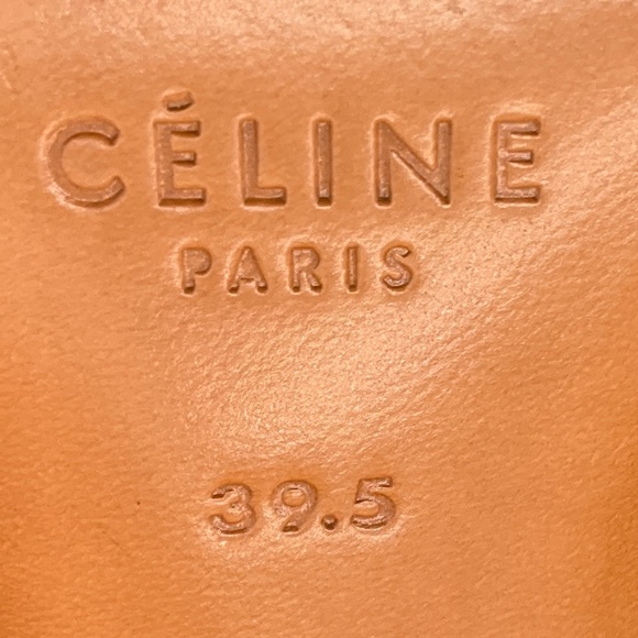 CELINE BLACK POINTED TOE LOW HEEL PATENT LEATHER BOOTIES - Picture 8 of 8